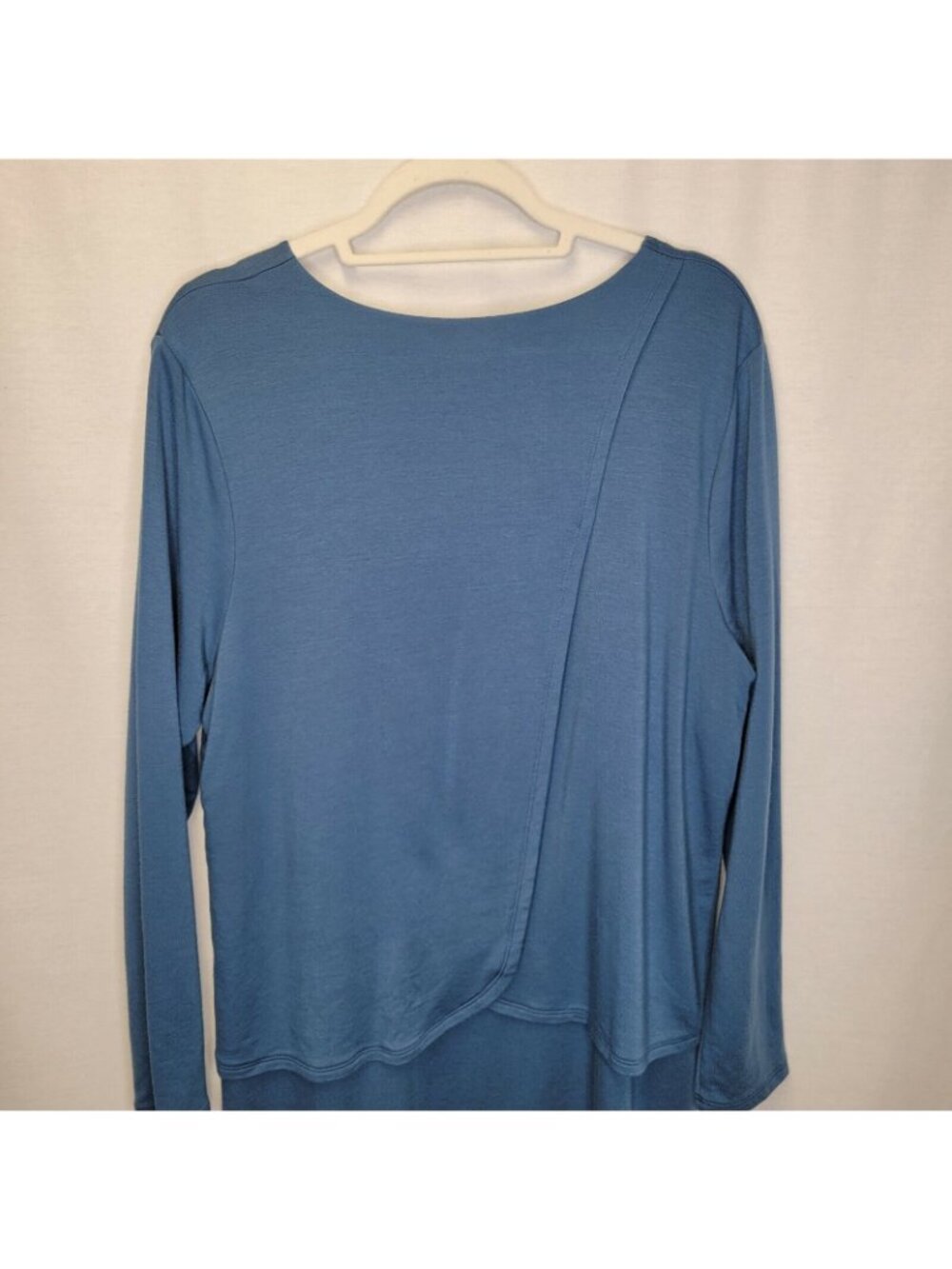 J. Jill PureJill Women's Large Dress Luxe Tencel Blue Long Sleeve Layered - Picture 4 of 8